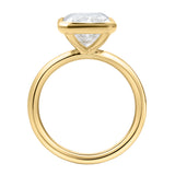 Raha 14K Yellow Gold Radiant Bezel Lab Grown Diamond Solitaire Engagement Ring – 4 cts