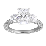 Marilyn 2.65 Ct Radiant Lab Grown Diamond Engagement Ring in 14K White Gold