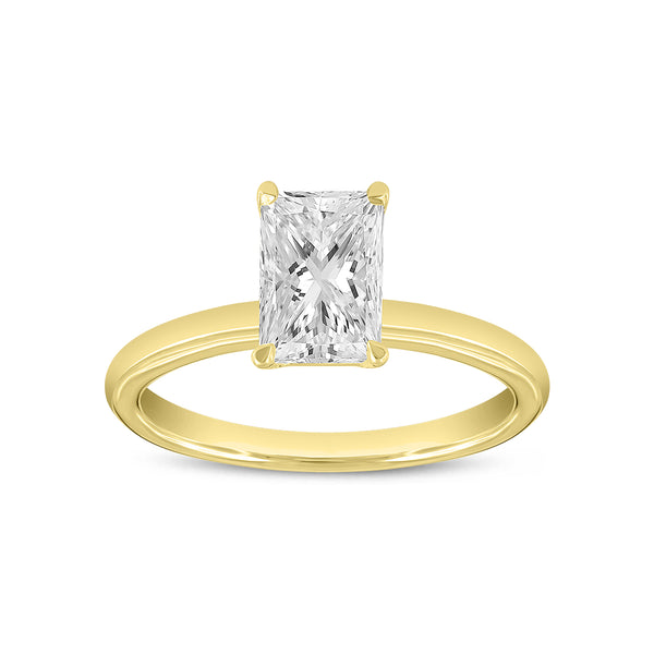 Dora 14K Yellow Gold Radiant Cut Lab Grown Solitaire Diamond Ring - 1.51 Ct