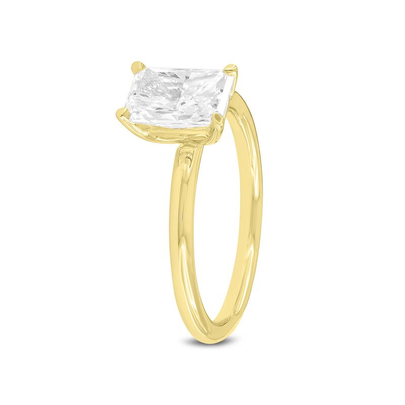 Dora 14K Yellow Gold Radiant Cut Lab Grown Solitaire Diamond Ring - 1.51 Ct