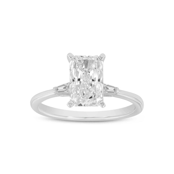 Kenza 14K White Gold Radiant Cut Lab Grown Diamond  Engagement Ring - 2.07 Ct