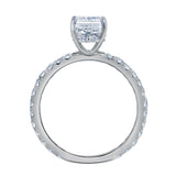 Sia 14K White Gold Radiant Cut Lab Grown Diamond Hidden Halo Ring - 2.25 Ct