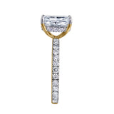 Sia 14K Yellow Gold Radiant Cut Lab Grown Diamond Hidden Halo Ring - 2.25 Ct
