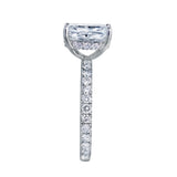 Sia 14K White Gold Radiant Cut Lab Grown Diamond Hidden Halo Ring - 2.25 Ct