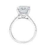 Maia 14K White Gold Radiant Cut Lab Grown Diamond Hidden Halo Engagement Ring - 5.4 Ct