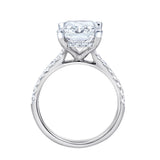 Maia 14K White Gold Radiant Cut Lab Grown Diamond Hidden Halo Engagement Ring - 5.4 Ct
