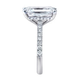 Maia 14K White Gold Radiant Cut Lab Grown Diamond Hidden Halo Engagement Ring - 5.4 Ct