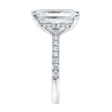 Maia 14K White Gold Radiant Cut Lab Grown Diamond Hidden Halo Engagement Ring - 5.4 Ct