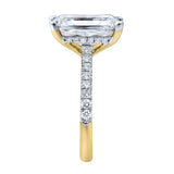 Maia 14K Yellow Gold Radiant Cut Lab Grown Diamond Hidden Halo Engagement Ring - 5.4 Ct