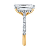 Maia 14K Yellow Gold Radiant Cut Lab Grown Diamond Hidden Halo Engagement Ring - 5.4 Ct