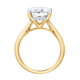 Aelo 14K Yellow Gold Radiant Cut Lab Grown Diamond Hidden Halo Engagement Ring - 5.1 Ct