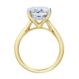 Aelo 14K Yellow Gold Radiant Cut Lab Grown Diamond Hidden Halo Engagement Ring - 5.1 Ct