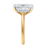 Aelo 14K Yellow Gold Radiant Cut Lab Grown Diamond Hidden Halo Engagement Ring - 5.1 Ct