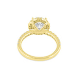 Niri 14K Yellow Gold Round Lab Grown Halo Cathedral Diamond Ring - 2.45 Ct
