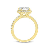 Niri 14K Yellow Gold Round Lab Grown Halo Cathedral Diamond Ring - 2.45 Ct