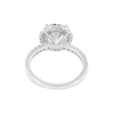 Ravina 14K White Gold Round Cut Lab Grown Diamond Halo Engagement Ring - 2.95 Ct