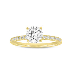 Kara 14K Yellow Gold Round Lab Grown Diamond Engagement Ring - 1.15 Ct