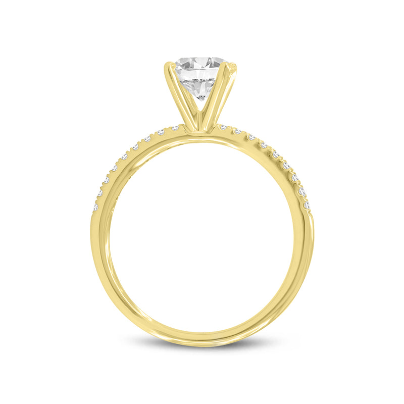 Kara 14K Yellow Gold Round Lab Grown Diamond Engagement Ring - 1.15 Ct