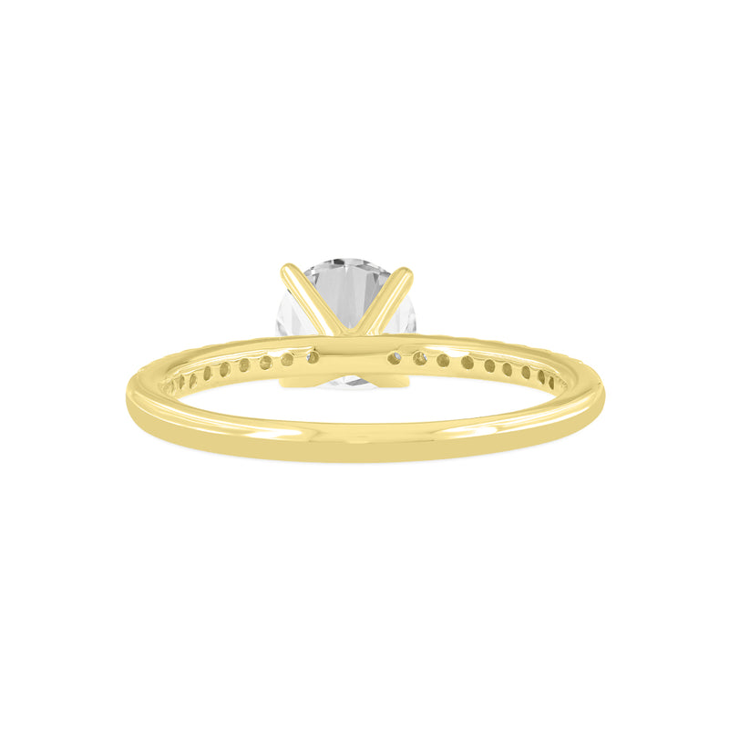 Kara 14K Yellow Gold Round Lab Grown Diamond Engagement Ring - 1.15 Ct