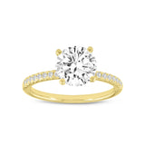 Samara 14K Yellow Gold Round Shaped Lab Grown Diamond Engagement Ring - 2.2 Ct