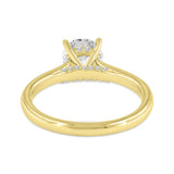 Keira 14K Yellow Gold Round Cut Lab Grown Diamond Hidden Halo Engagement Ring - 1.15 Ct