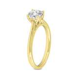 Neli 14K Yellow Gold Round Shape Lab Grown Diamond Solitaire Ring - 1 Ct