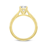 Neli 14K Yellow Gold Round Shape Lab Grown Diamond Solitaire Ring - 1 Ct