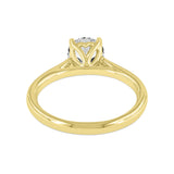 Neli 14K Yellow Gold Round Shape Lab Grown Diamond Solitaire Ring - 1 Ct