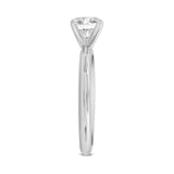 14K White Gold Round Cut Lab Grown Diamond Solitaire Engagement Ring - 1.06 ctw