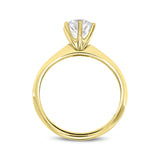 Tesi 14K Yellow Gold Round Shape Lab Grown Diamond Solitaire Ring - 1 Ct