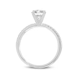 Isabella 14K White Gold Round Cut Lab Grown Diamond Halo Engagement Ring - 1.2 ctw