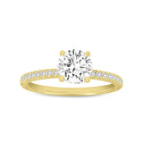 Isabella 14K Yellow Gold Round Shape Lab Grown Diamond Engagement Ring - 1.2 Ct