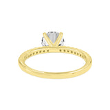 Isabella 14K Yellow Gold Round Shape Lab Grown Diamond Engagement Ring - 1.2 Ct
