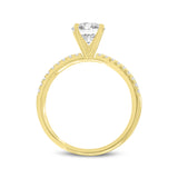 Isabella 14K Yellow Gold Round Shape Lab Grown Diamond Engagement Ring - 1.2 Ct