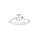 Alina 14K White Gold Round Cut Lab Grown Diamond 3 Stone Engagement Ring - 1.4 cts