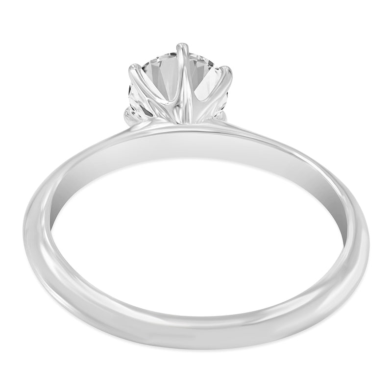 Anea 14K White Gold Round Cut Lab Grown Solitaire Diamond Engagement Ring - 1.05 Ct