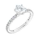 Freya 14K White Gold Round Cut Lab Grown Diamond Solitaire Engagement Ring - 1.25 ctw