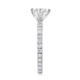 Freya 14K White Gold Round Cut Lab Grown Diamond Solitaire Engagement Ring - 1.25 ctw
