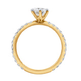 Freya 14K Yellow Gold Round Cut Lab Grown Diamond Engagement Ring - 1.25 ctw