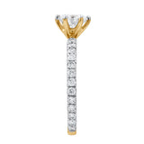 Freya 14K Yellow Gold Round Cut Lab Grown Diamond Engagement Ring - 1.25 ctw