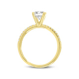Giselle 14K Yellow Gold Round Cut Lab Grown Round Diamond  Engagement Ring - 1.19 Ct