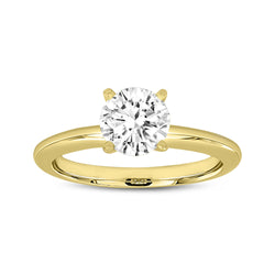 Sabine 14K Yellow Gold Round Cut Lab Grown Round Diamond Solitaire Engagement Ring - 2 Ct