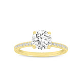 Ivy 14K Yellow Gold Round Cut Lab Grown Diamond  Engagement Ring - 3.1 Ct