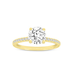 Margaux 14K Yellow Gold Round Cut Lab Grown Round Diamond  Engagement Ring - 3.14 Ct