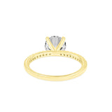 Ivy 14K Yellow Gold Round Cut Lab Grown Diamond  Engagement Ring - 3.1 Ct