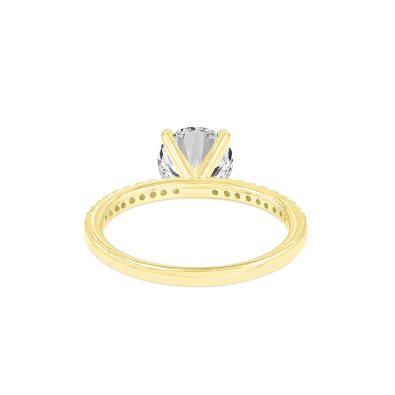 Margaux 14K Yellow Gold Round Cut Lab Grown Round Diamond  Engagement Ring - 3.14 Ct