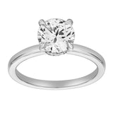 Lila 14K White Gold Round Lab Grown Diamond Hidden Halo Ring - 1.5 Ct