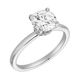 Lila 14K White Gold Round Lab Grown Diamond Hidden Halo Ring - 1.5 Ct
