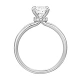 Lila 14K White Gold Round Lab Grown Diamond Hidden Halo Ring - 1.5 Ct