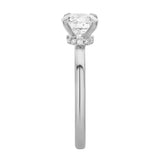 Lila 14K White Gold Round Lab Grown Diamond Hidden Halo Ring - 1.5 Ct
